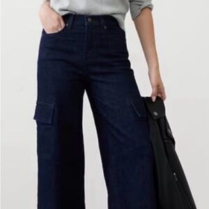 Banana Republic Navy Wide-Leg Jeans